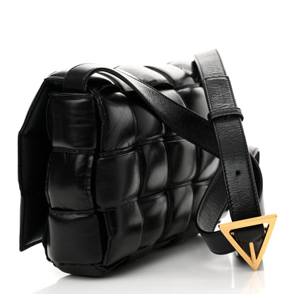 Bottega Veneta Paper Calfskin Maxi Intreccio Padded Cassette Crossbody Black 3 of 12