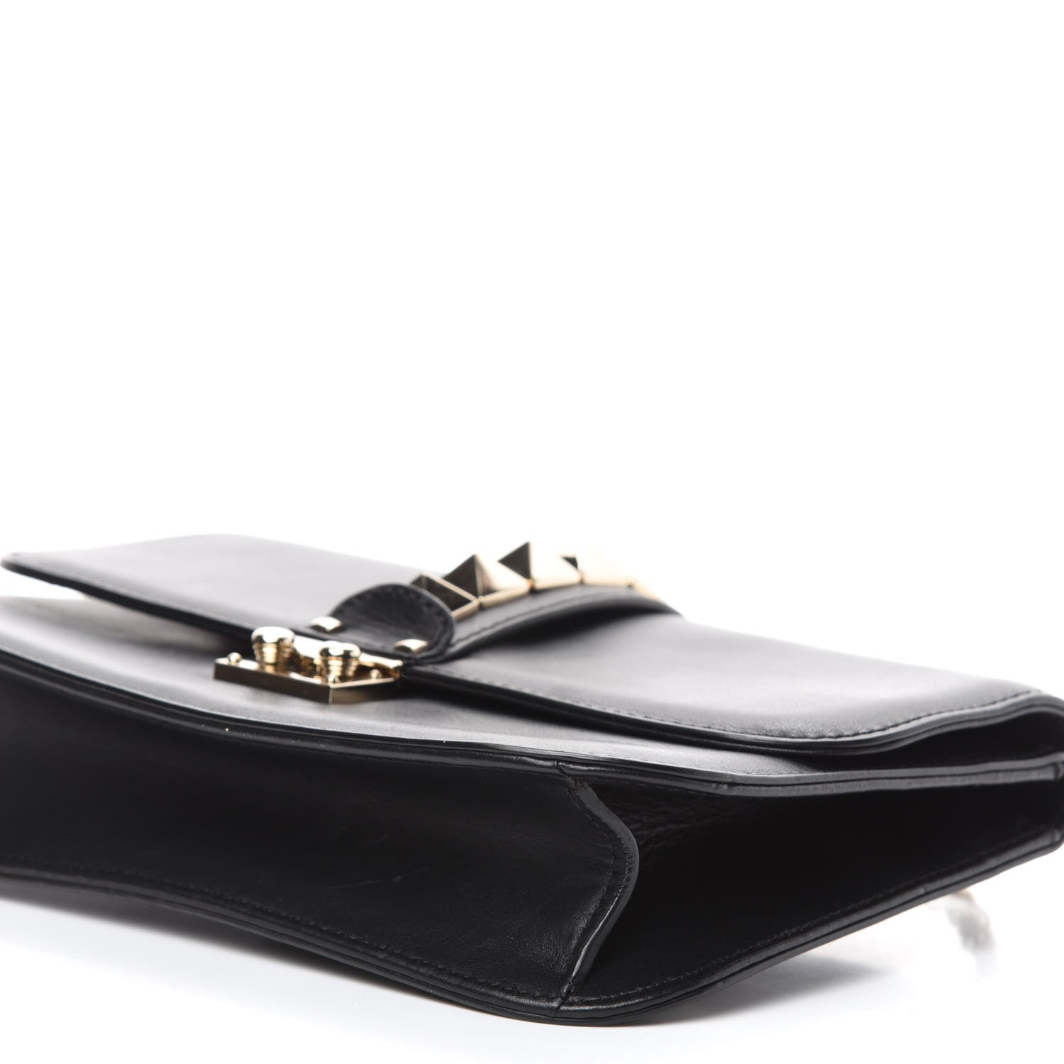 Valentino Garavani Vitello Medium Glam Lock Rockstud Flap Black 7 of 10