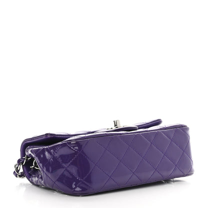 Chanel Patent Quilted Mini Rectangular Flap Purple 4 of 13