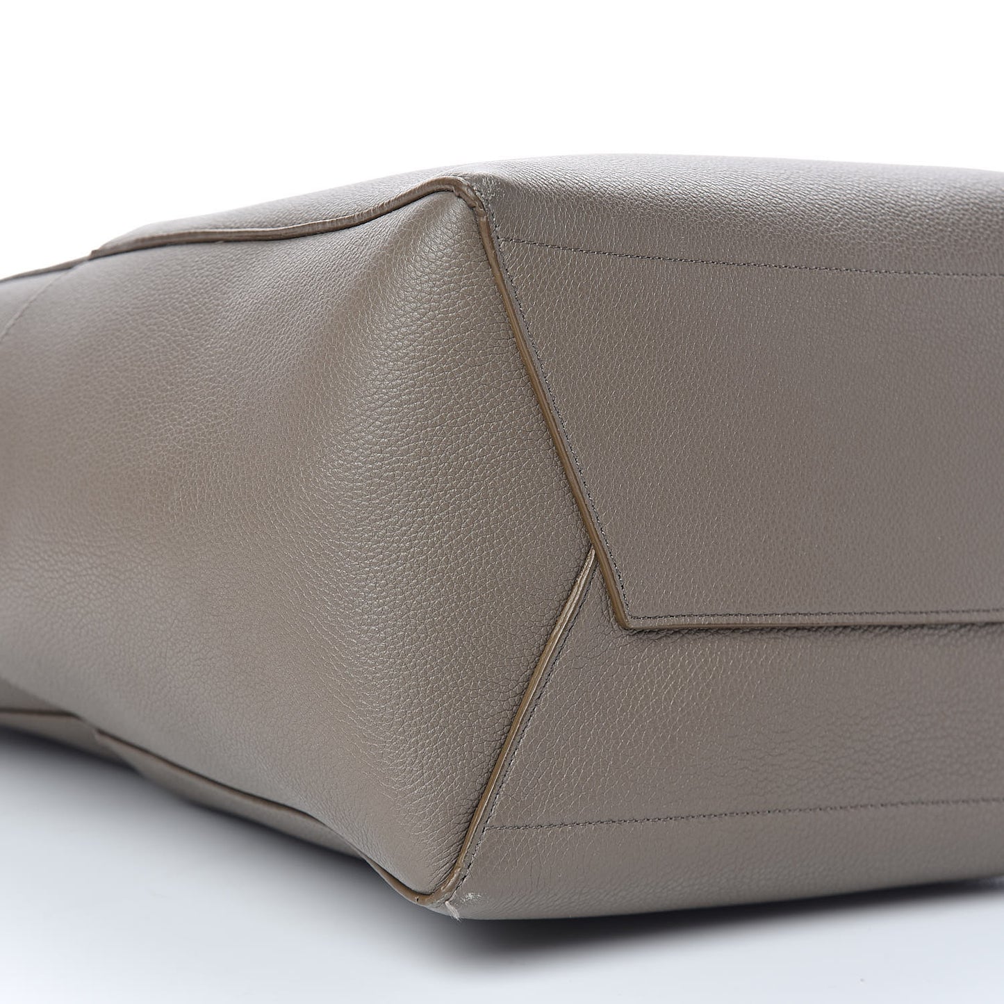 Soft Grained Calfskin Sangle Bucket Bag Taupe