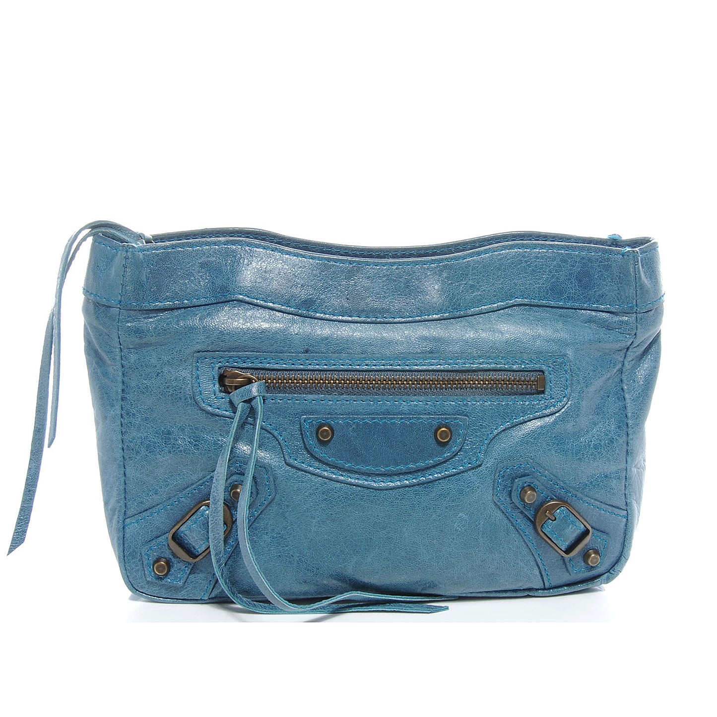 Chevre Porte Toilette Makeup Clutch Turquoise