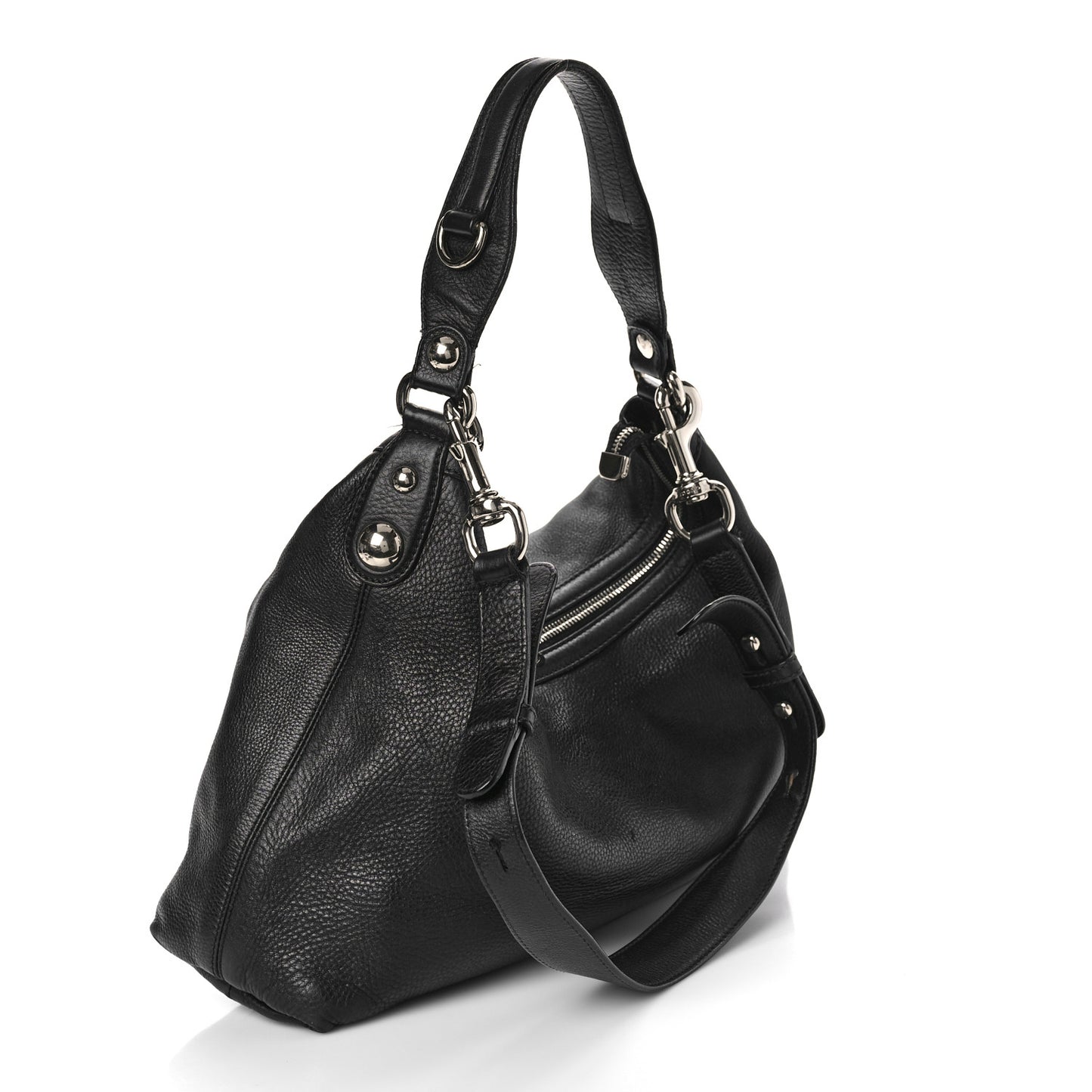 Calfskin Icon Bit Medium Hobo Black