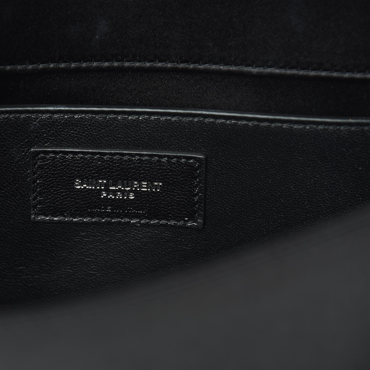 Saint Laurent Satin Sequin Zebra Small Monogram Kate Tassel Satchel Black White 6 of 11