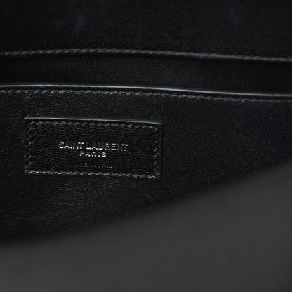 Saint Laurent Satin Sequin Zebra Small Monogram Kate Tassel Satchel Black White 6 of 11