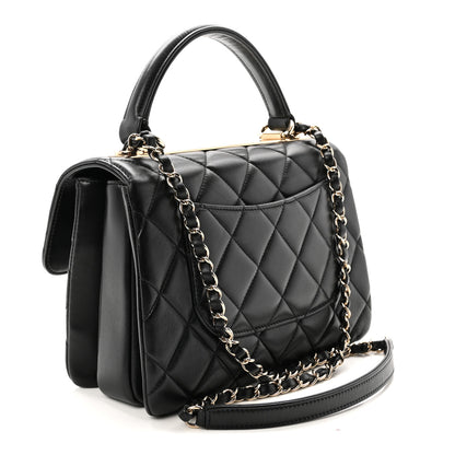 Chanel Lambskin Quilted Small Trendy CC Dual Handle Flap Bag Black 3 of 10