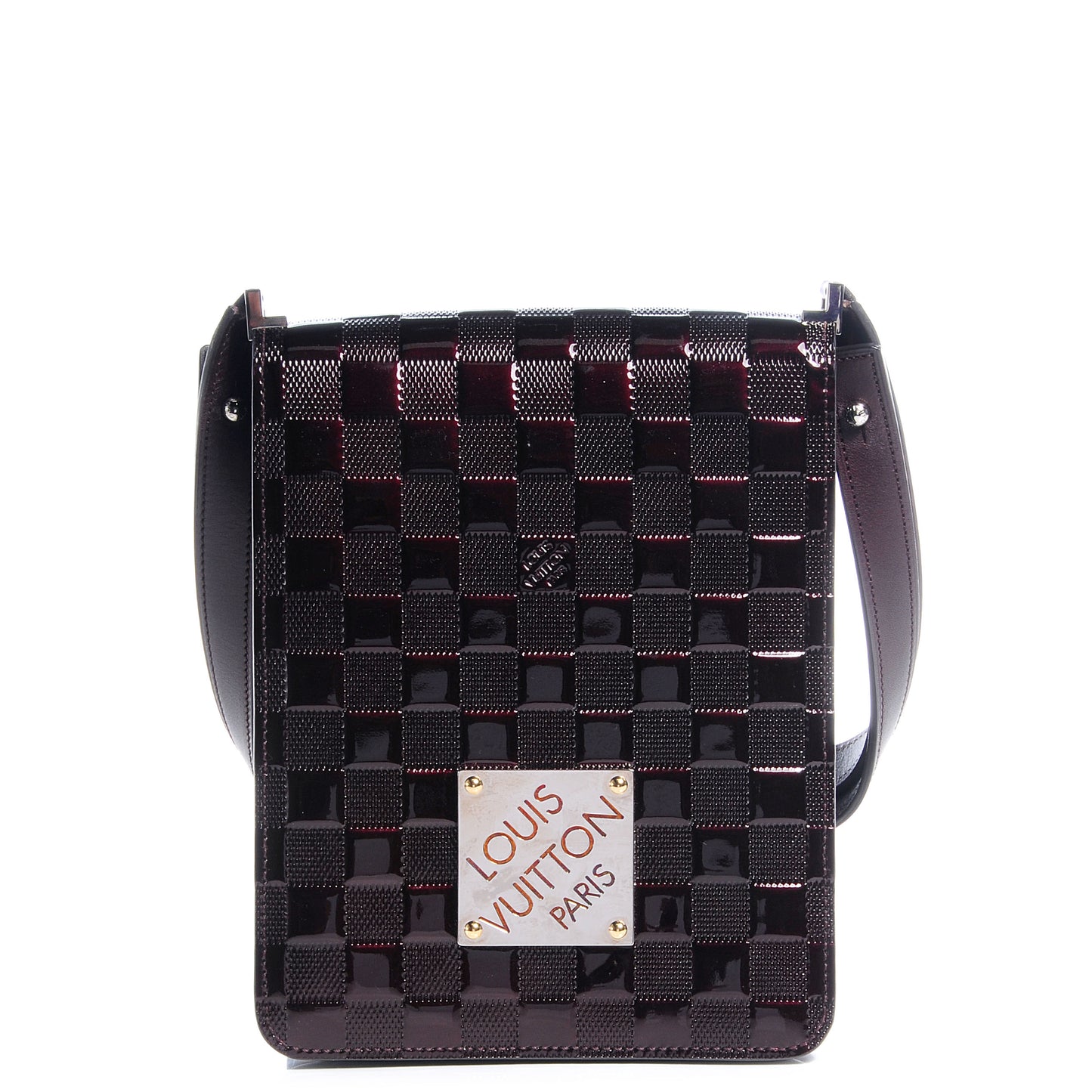 Damier Vernis Club Bag Carmine