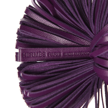 Hermes Lambskin Carmen Tassel Key Holder Violet 3 of 4