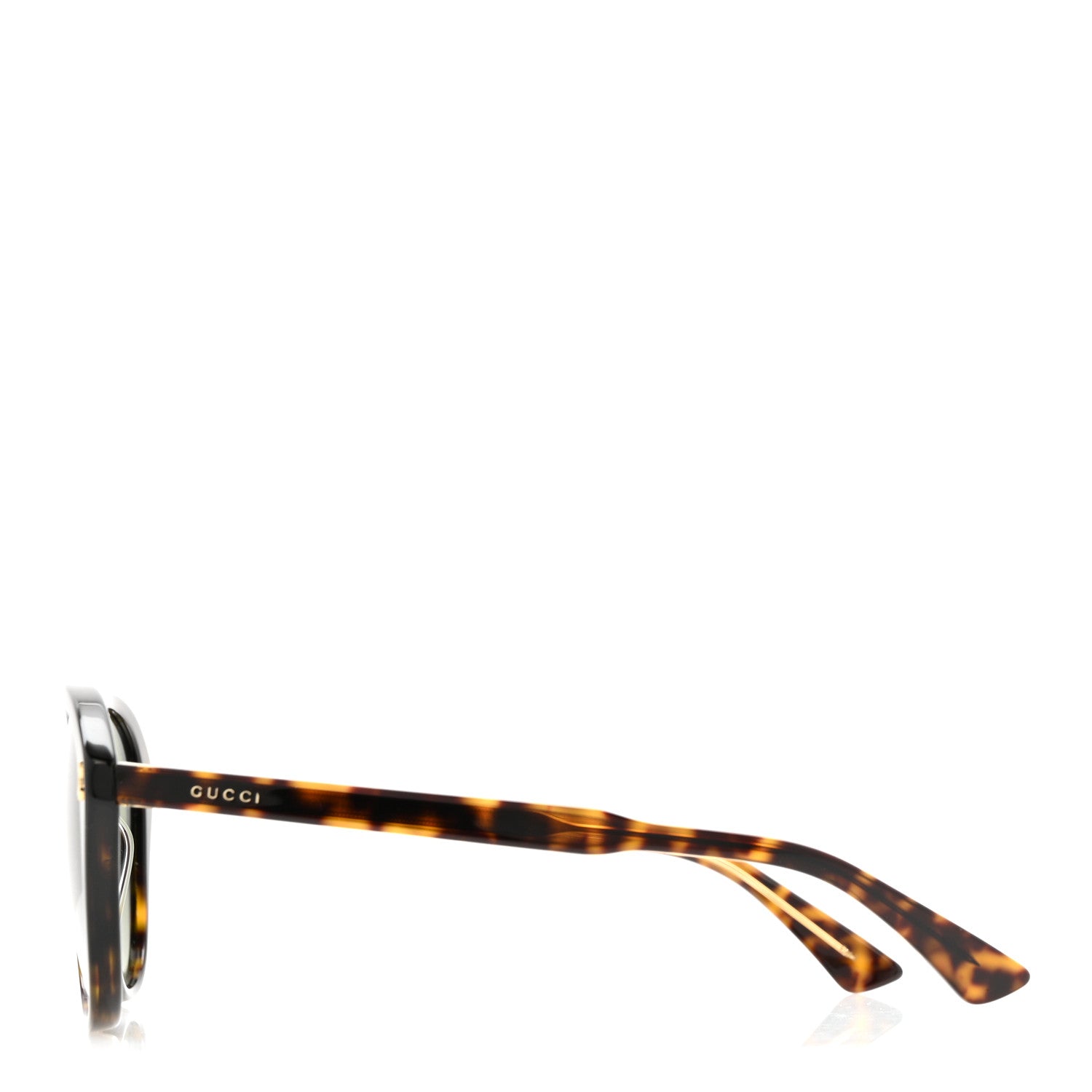 Gucci Acetate Aviator Sunglasses GG0128S Tortoise 3 of 7