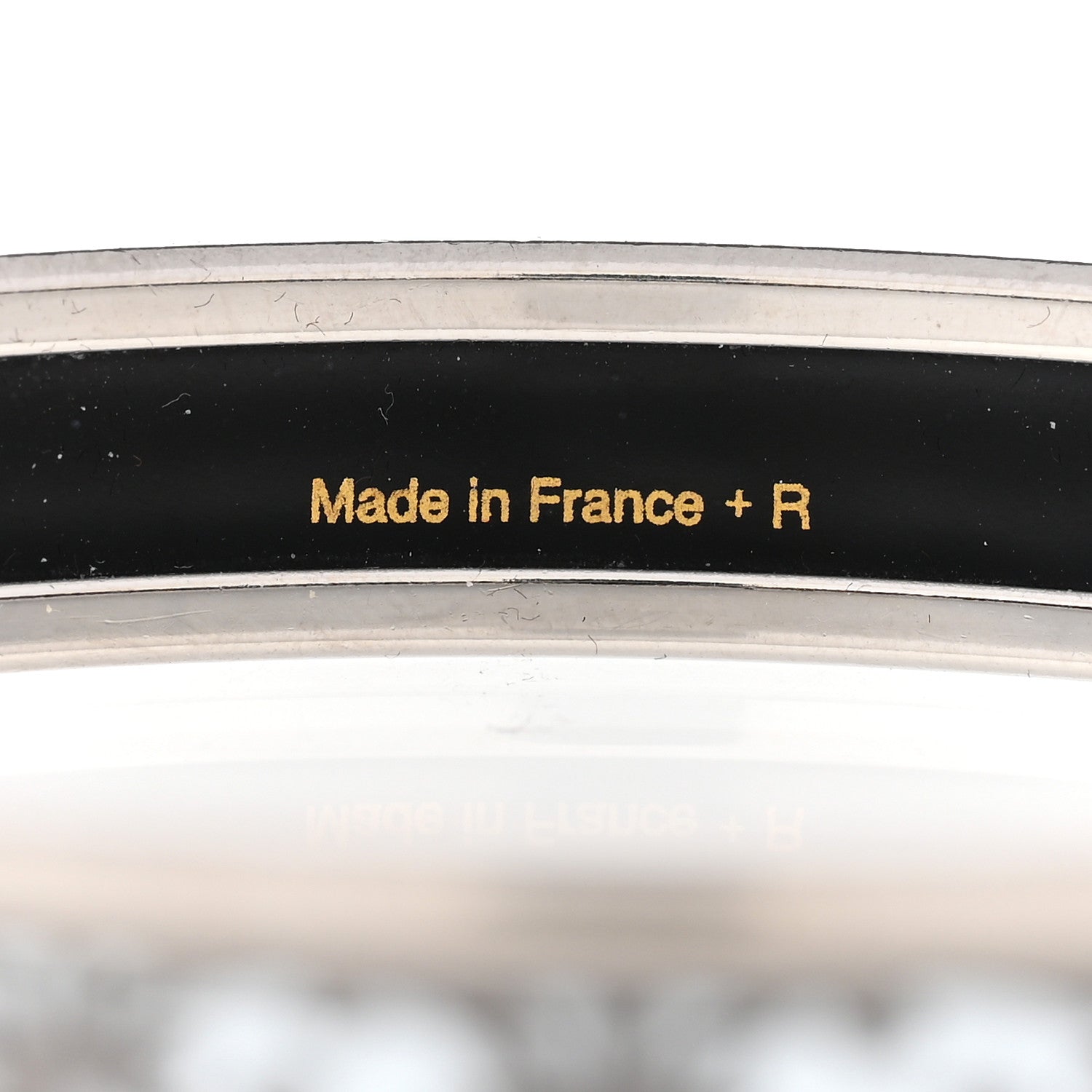 Hermes Enamel Printed Narrow Balcons Du Guadalquivir Bracelet 65 Platine 5 of 5