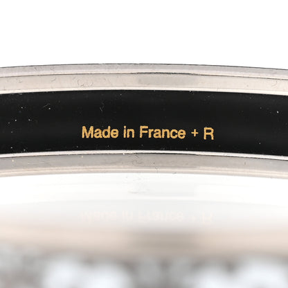 Hermes Enamel Printed Narrow Balcons Du Guadalquivir Bracelet 65 Platine 5 of 5