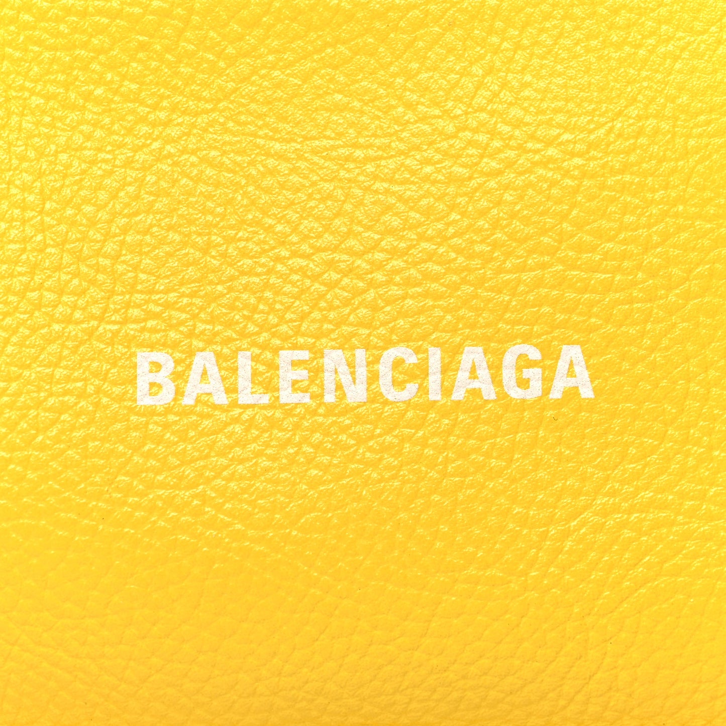 Grained Calfskin Logo Large Cash Long Coin Card Holder Yellow White