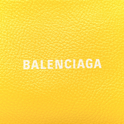 Balenciaga Grained Calfskin Logo Large Cash Long Coin Card Holder Yellow White 6 of 10