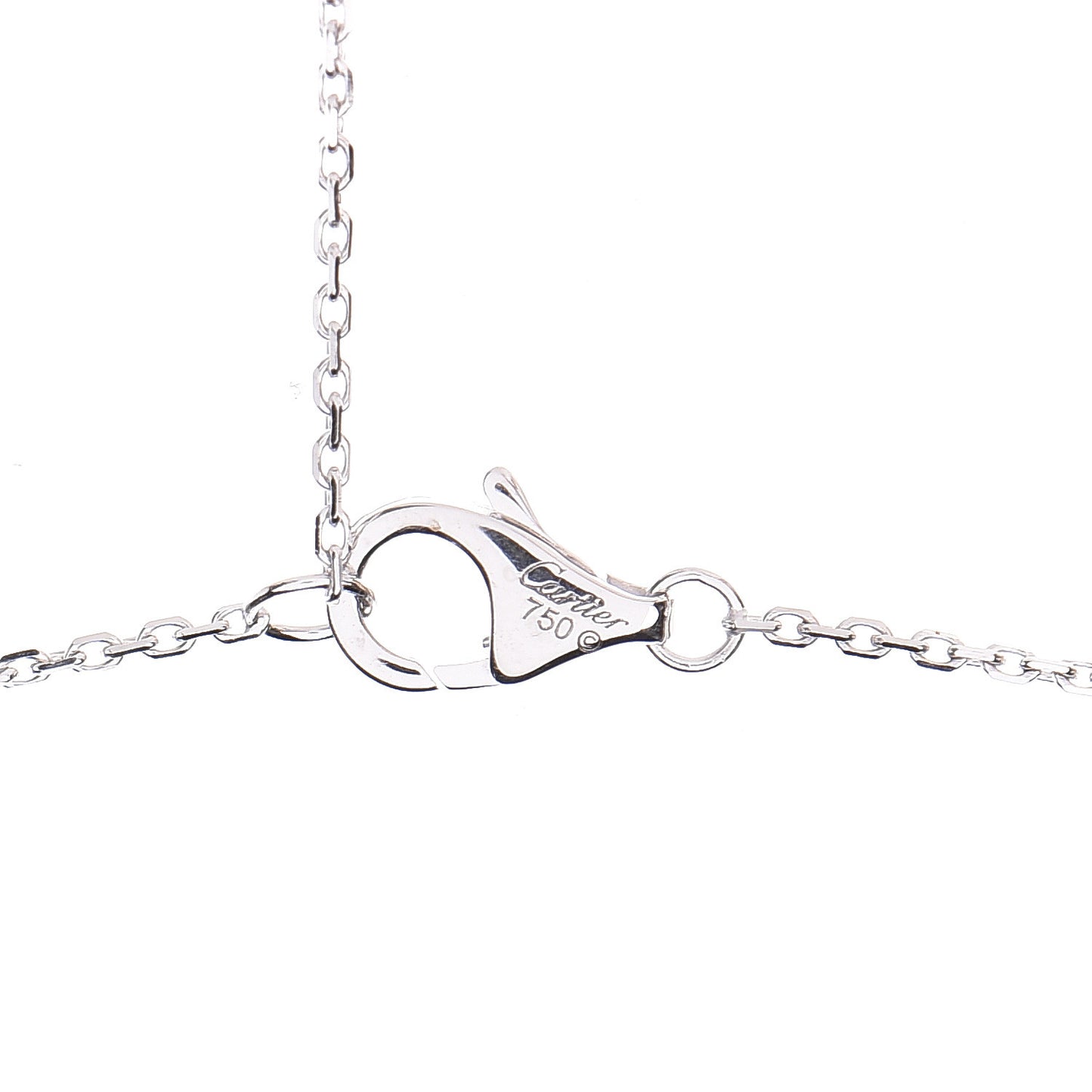 18K White Gold Platinum Black Ceramic Diamond Trinity Pendant Necklace