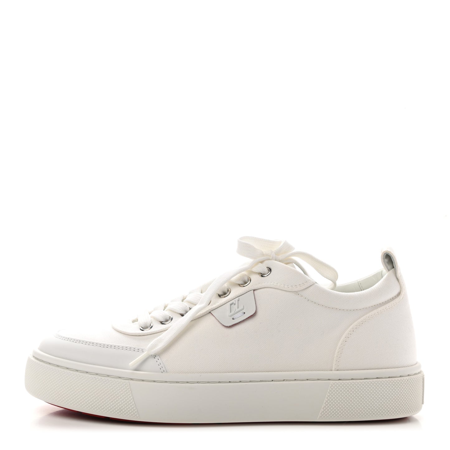 Toile Calfskin Simplerui Flat Sneakers 39.5 White