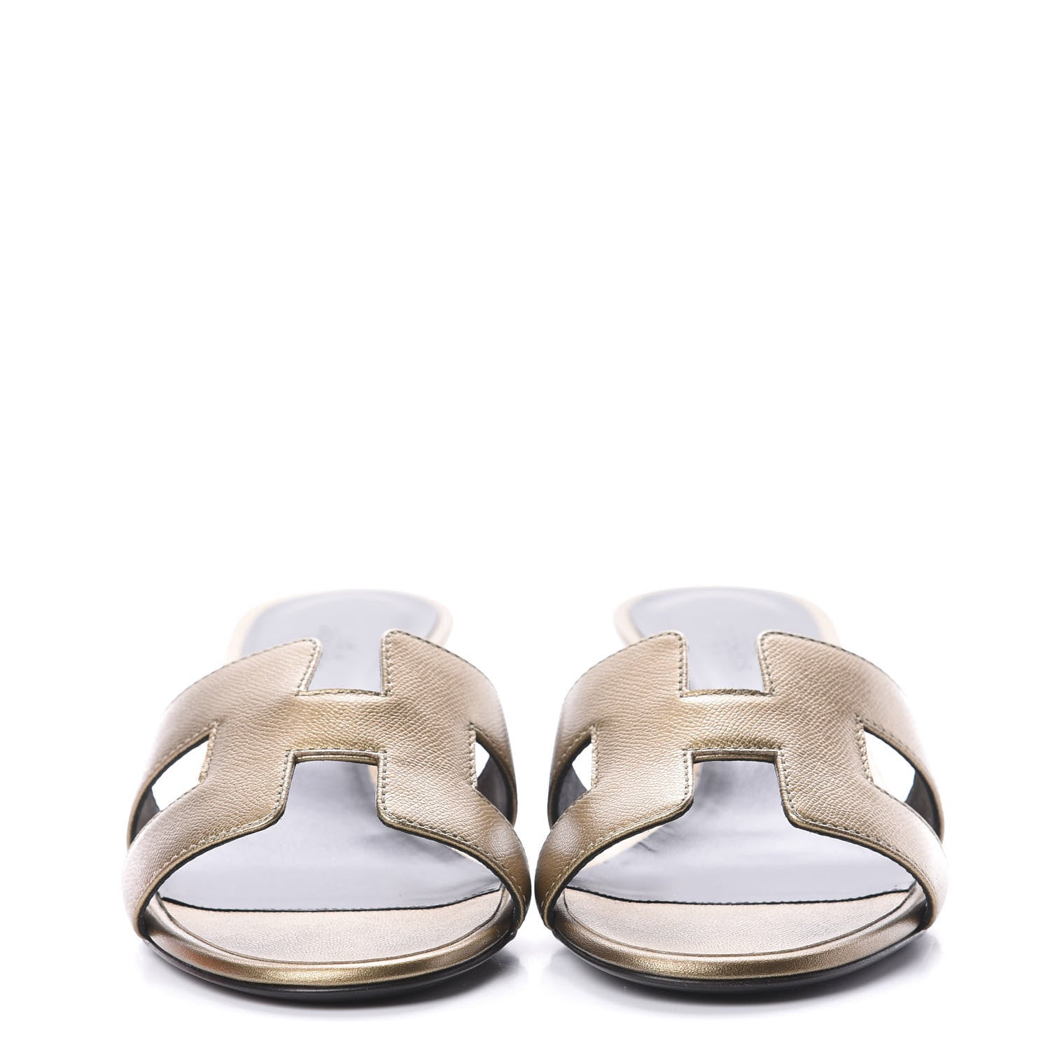 Hermes Madame Calfskin Oasis Sandals 36 Doré Vieilli 2 of 8