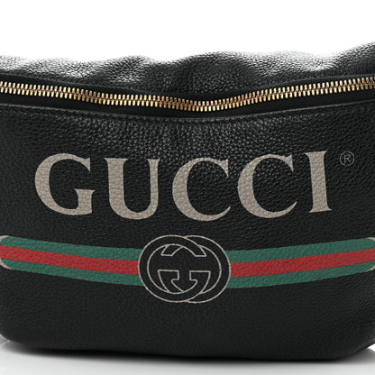 Gucci Grained Calfskin Logo Belt Bag Black 8 of 11