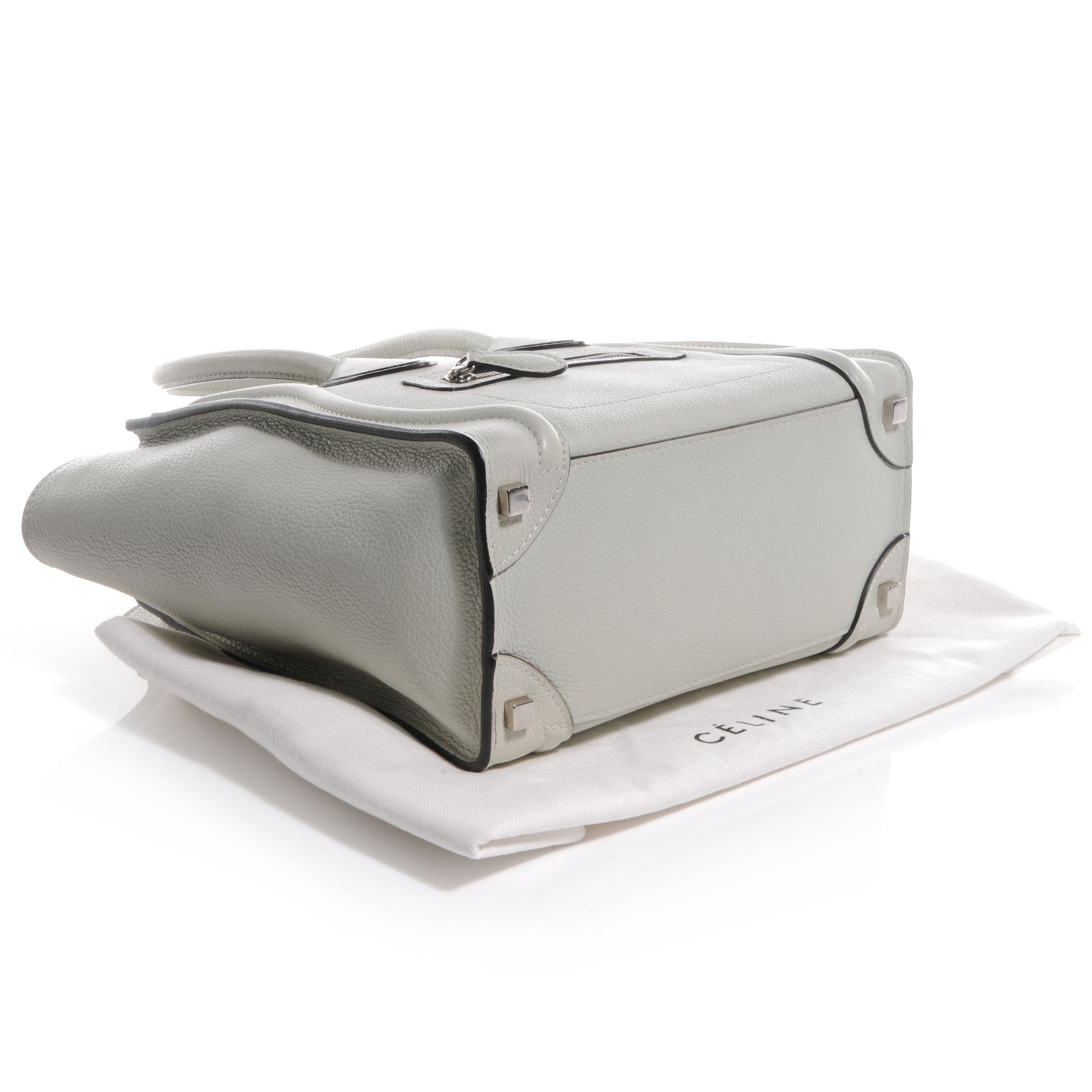 Celine Drummed Leather Micro Luggage Lune 4 of 8