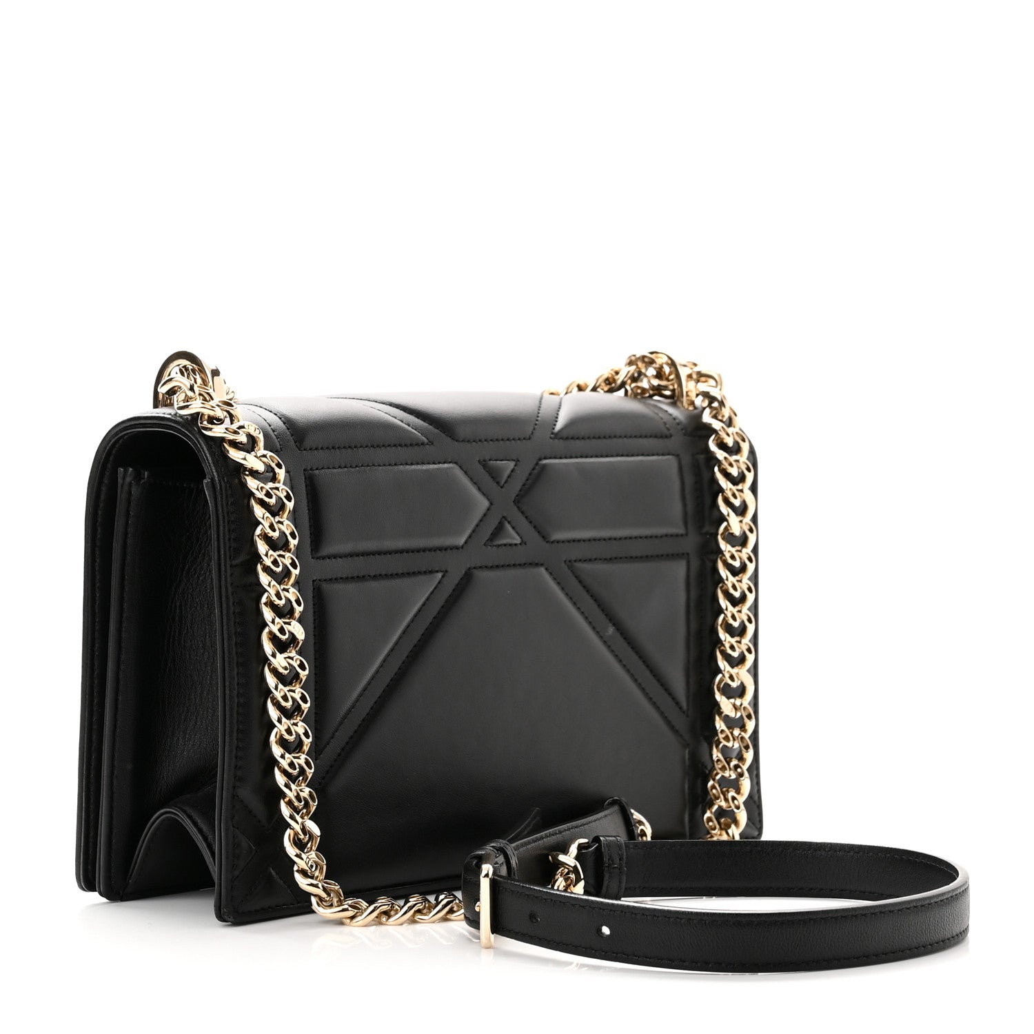Christian Dior Lambskin Medium Diorama Flap Bag Black 3 of 10