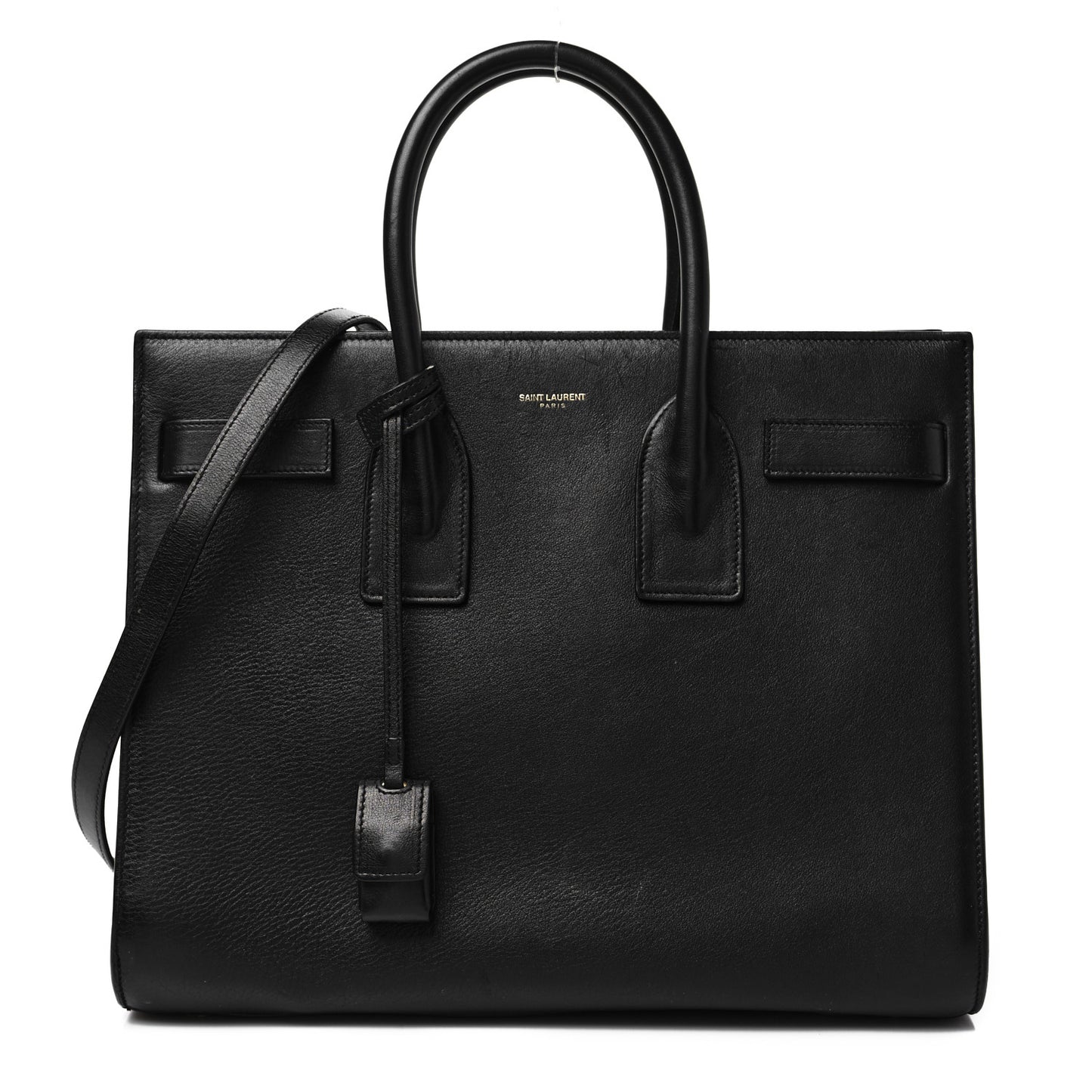 Grained Calfskin Small Sac De Jour Black