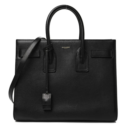 Saint Laurent Grained Calfskin Small Sac De Jour Black 1 of 12