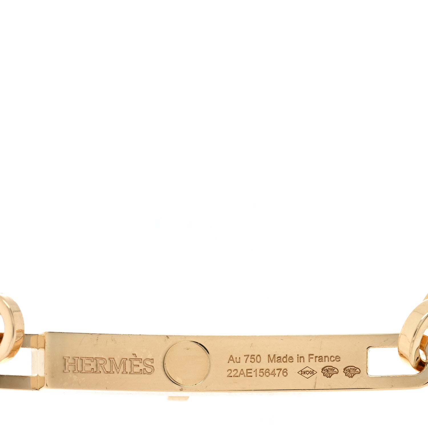 Hermes 18K Yellow Gold Kelly Chaine Choker Necklace 5 of 6