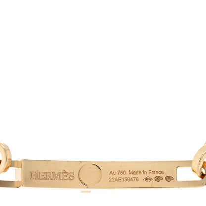 Hermes 18K Yellow Gold Kelly Chaine Choker Necklace 5 of 6