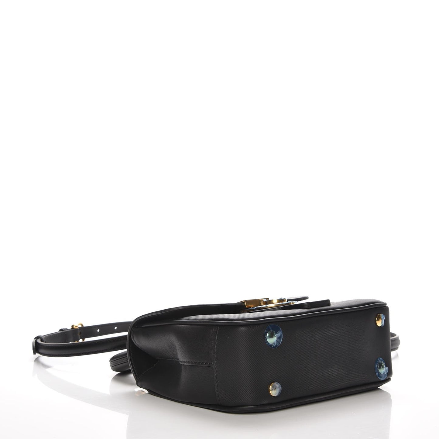 Trench Calfskin Small DK88 Top Handle Bag Black
