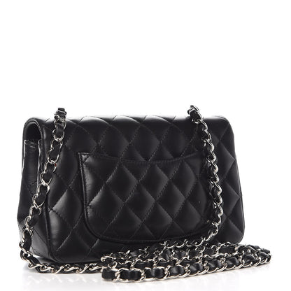 Chanel Lambskin Quilted Mini Rectangular Flap Black 3 of 9