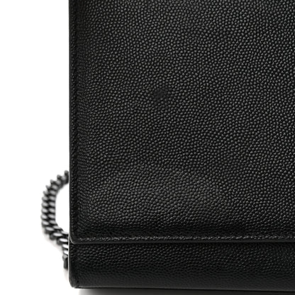 Saint Laurent Grain De Poudre Medium Classic Monogram Monochrome Kate Satchel Black 11 of 13