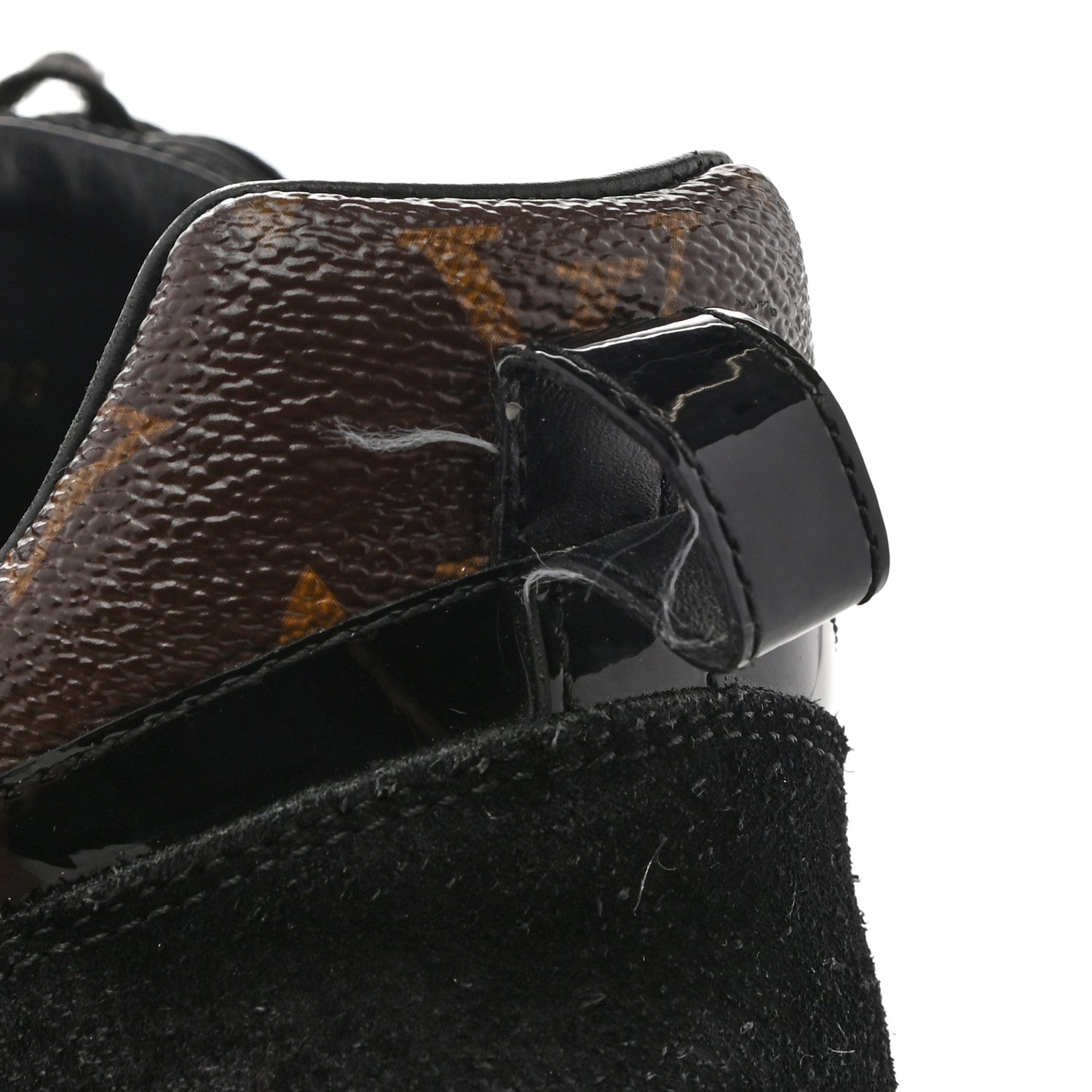 Louis Vuitton Suede Monogram Run Away Sneakers 38 Black 7 of 10