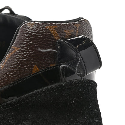 Louis Vuitton Suede Monogram Run Away Sneakers 38 Black 7 of 10