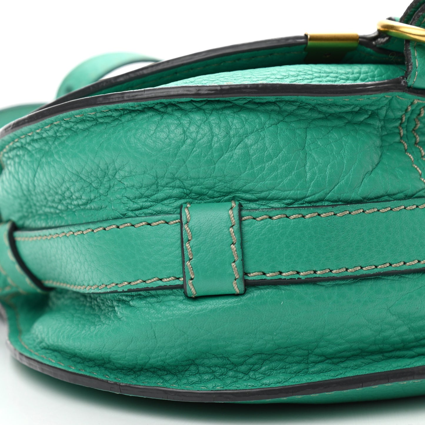 Calfskin Mini Marcie Round Crossbody Bag Jade Green