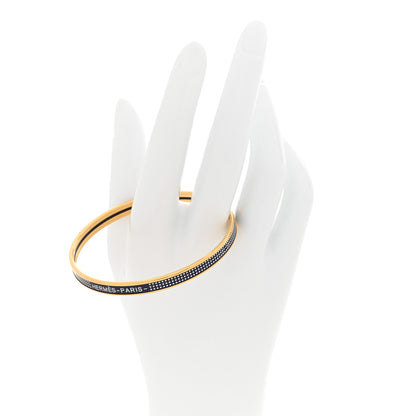 Hermes Enamel Printed Extra Narrow Dot Pop Bracelet 65 Beige Blue 2 of 5