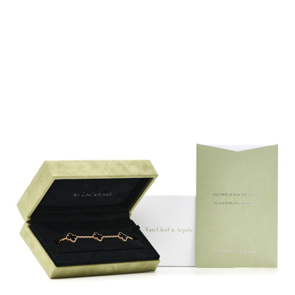 Van Cleef & Arpels 18K Yellow Gold Black Onyx 5 Motifs Vintage Alhambra Bracelet 6 of 6