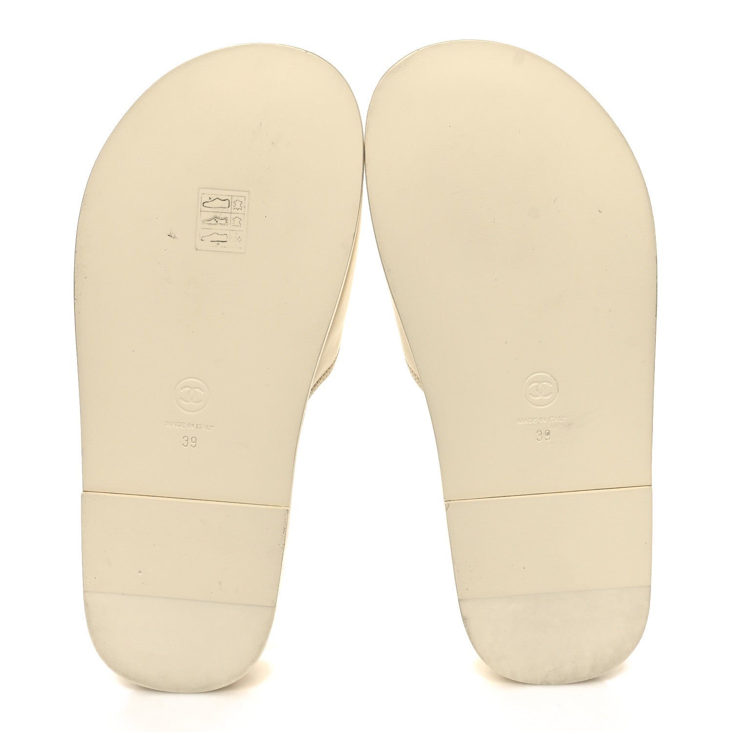 Chanel Lambskin Cha-Nel Mule Sandals 39 Ivory Multicolor 5 of 10