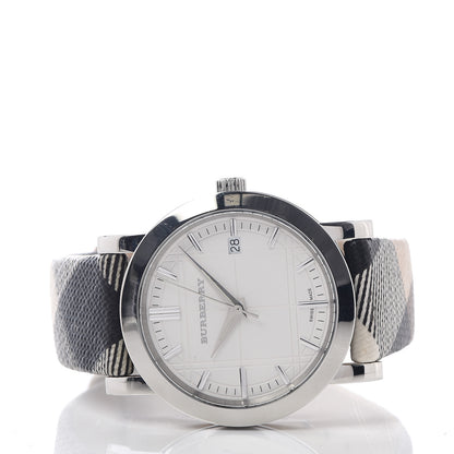 Burberry Stainless Steel Calfskin 38mm Heritage Nova Check Quartz Watch BU1390 3 of 6