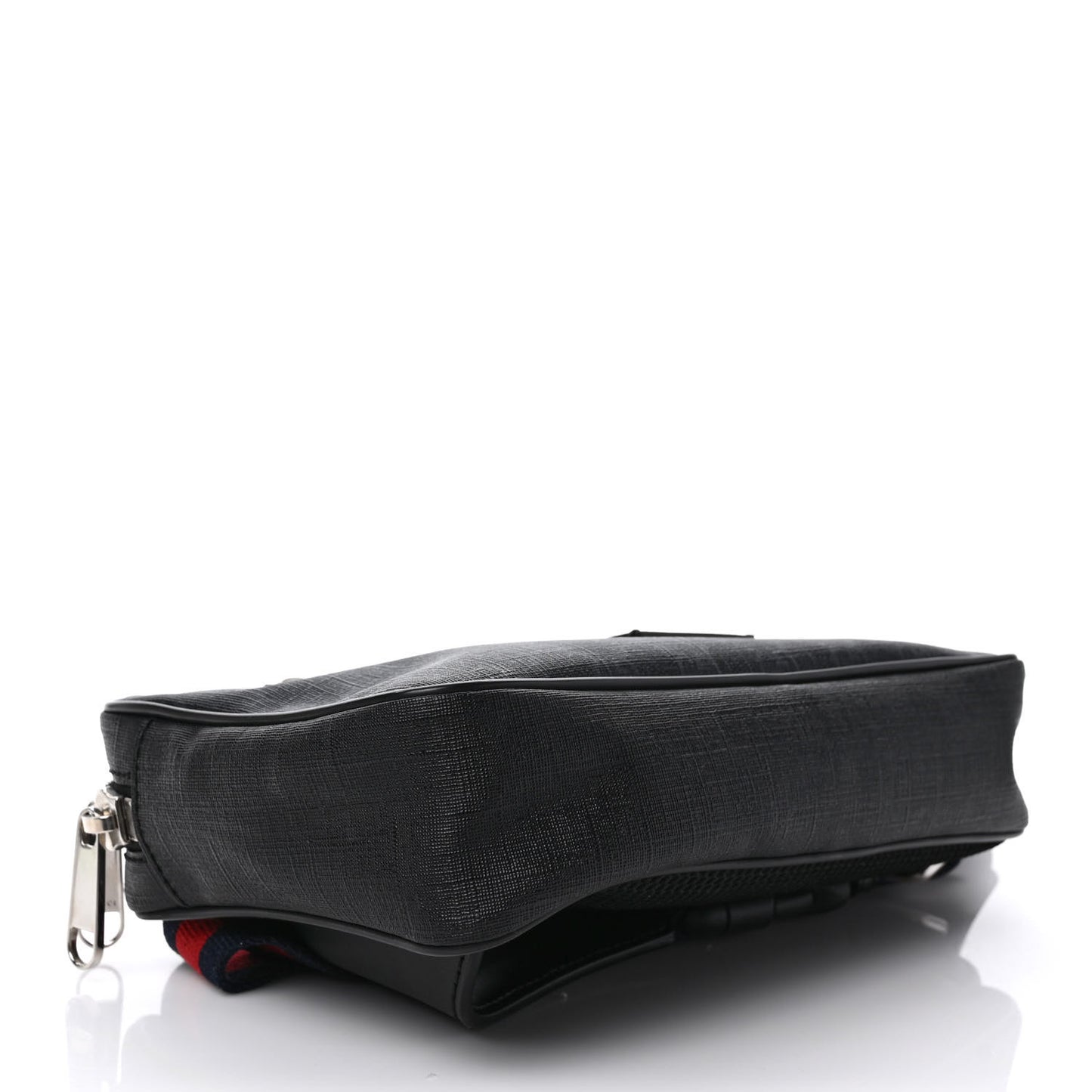 Soft GG Supreme Monogram Web Belt Bag Black Grey