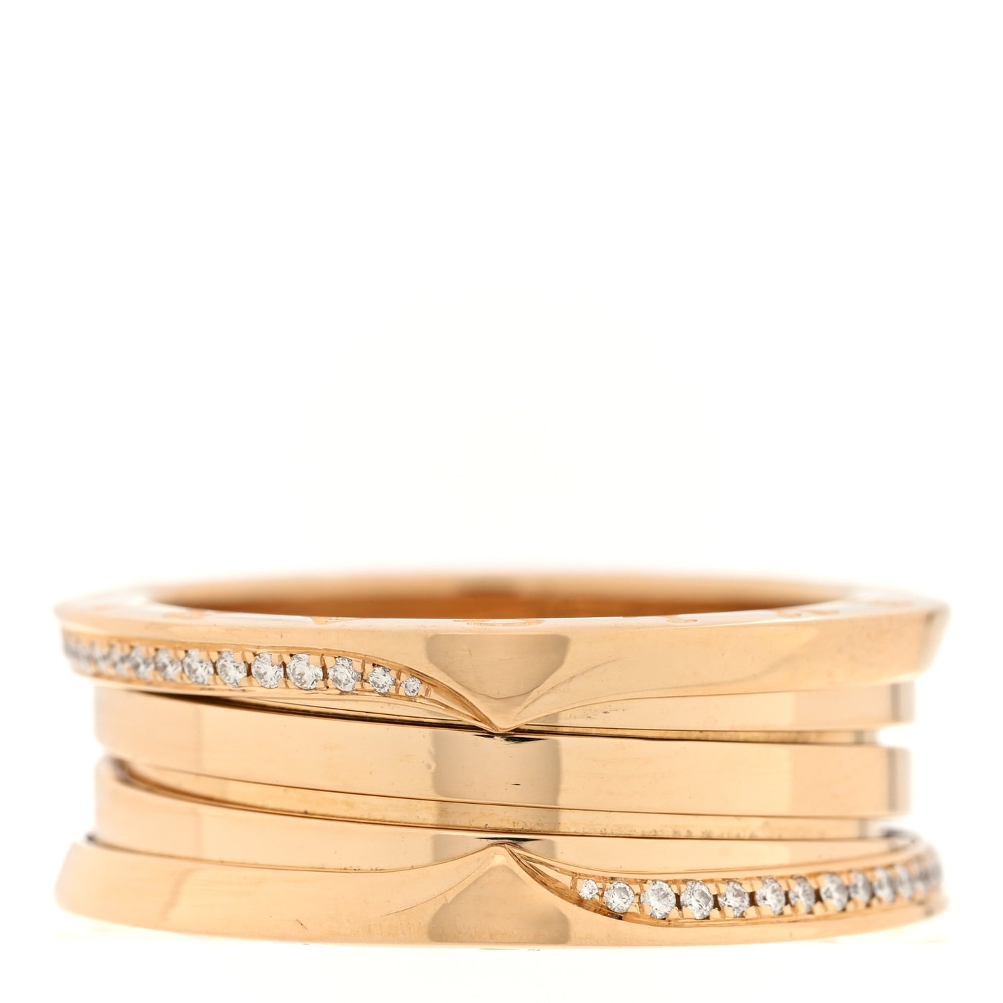 18K Yellow Gold Diamond B.Zero1 Three-Band Ring 63 10.25