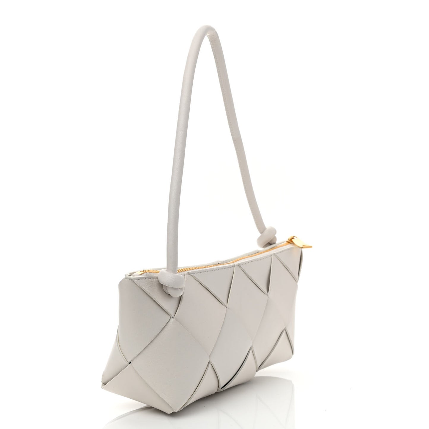 Nappa Maxi Intreccio Exploded Shoulder Bag Chalk