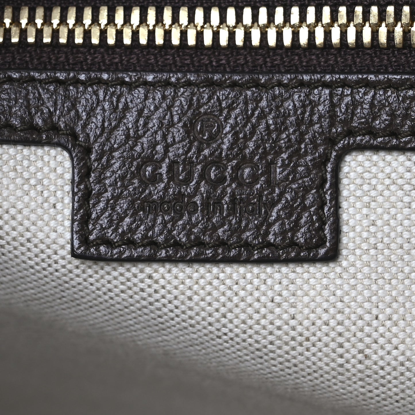 Monogram Jumbo GG Textured Dollar Calfskin Web Wristlet Messenger Bag Camel Ebony New Acero