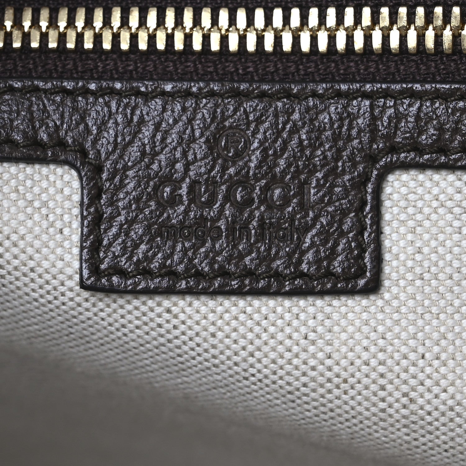 Gucci Monogram Jumbo GG Textured Dollar Calfskin Web Wristlet Messenger Bag Camel Ebony New Acero 6 of 12