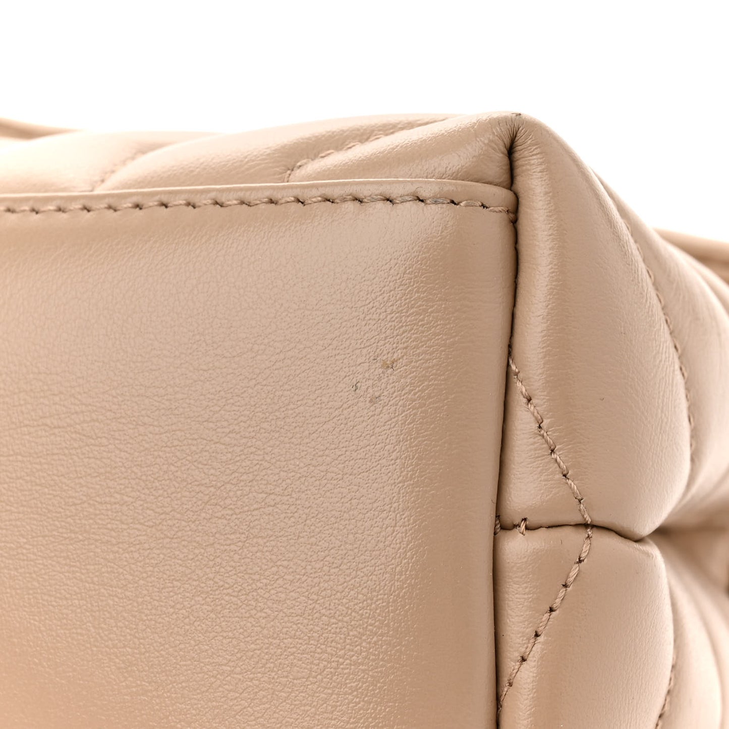 Calfskin Y Quilted Monogram Small Loulou Chain Satchel Dark Beige