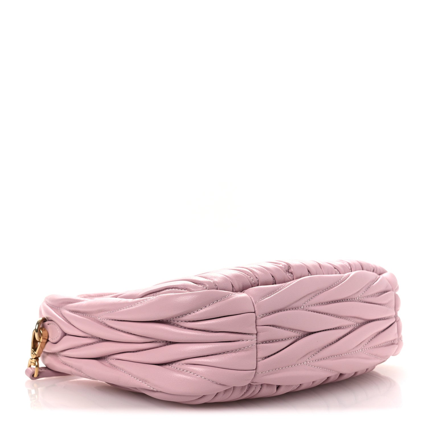 Miu Miu Nappa Matelasse Small Wander Hobo Alabaster Pink 4 of 10