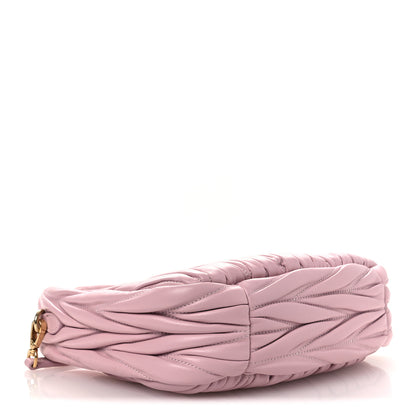 Miu Miu Nappa Matelasse Small Wander Hobo Alabaster Pink 4 of 10