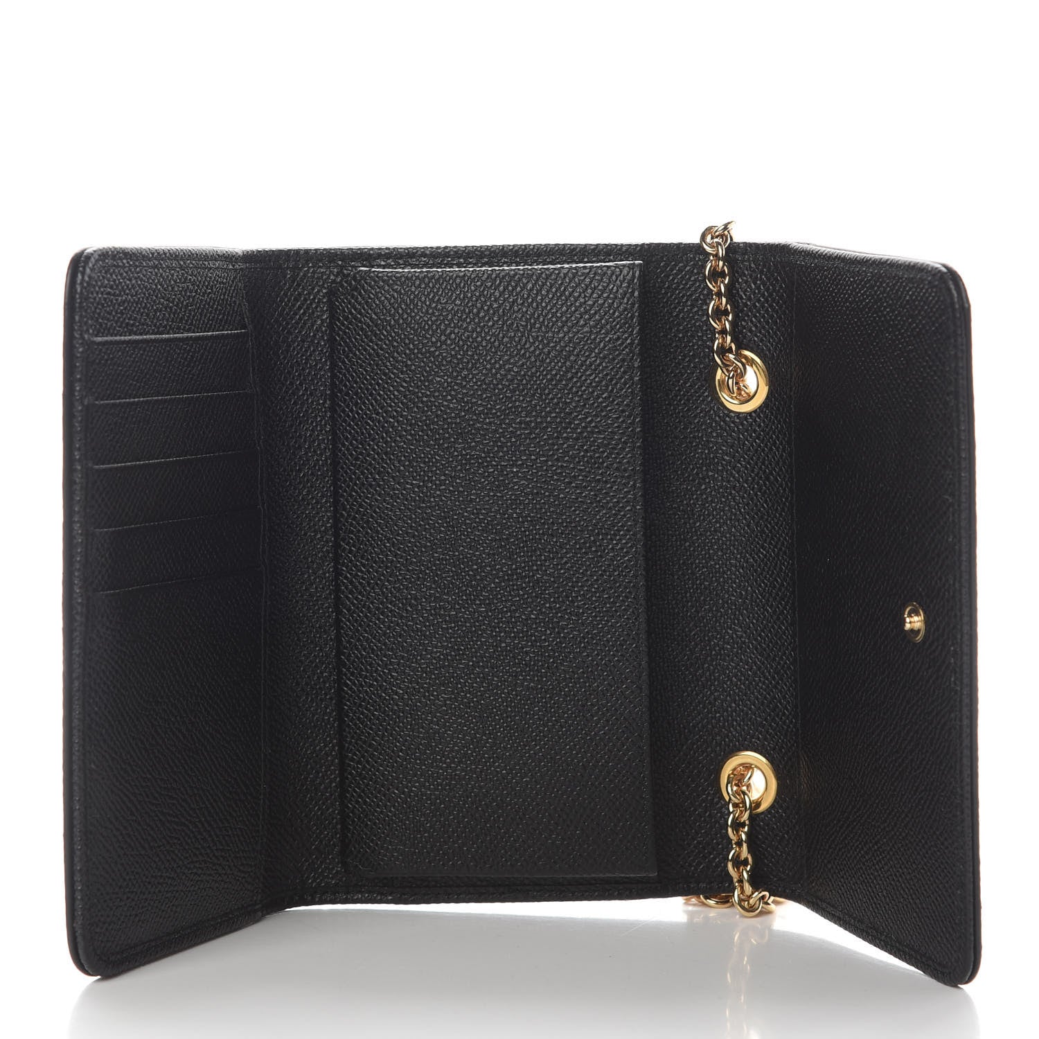 Dolce & Gabbana Dauphine Leopard Print Wallet On Chain Brown Black 4 of 7