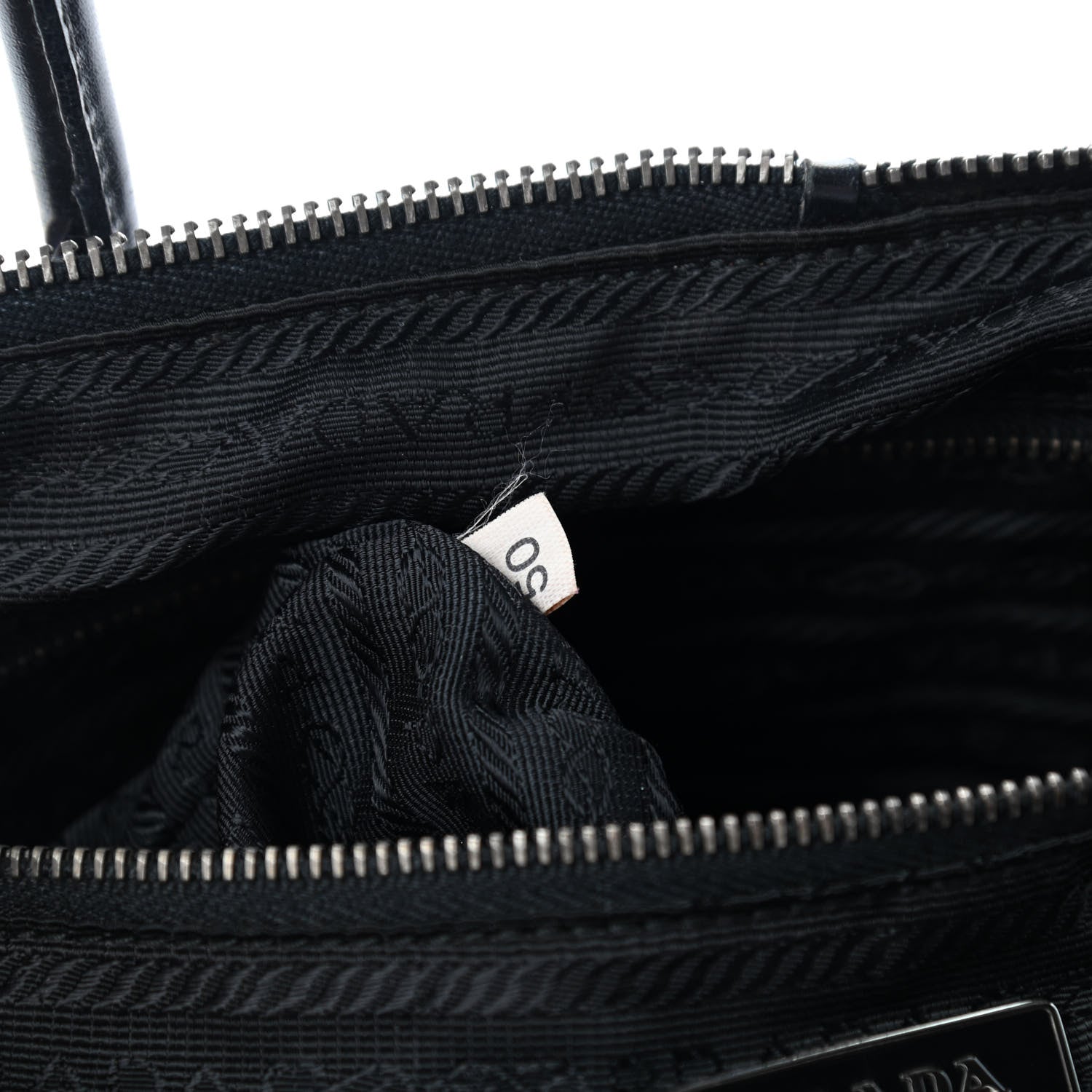 Prada Tessuto Nylon Soft Calfskin Shoulder Bag Ebano 7 of 10