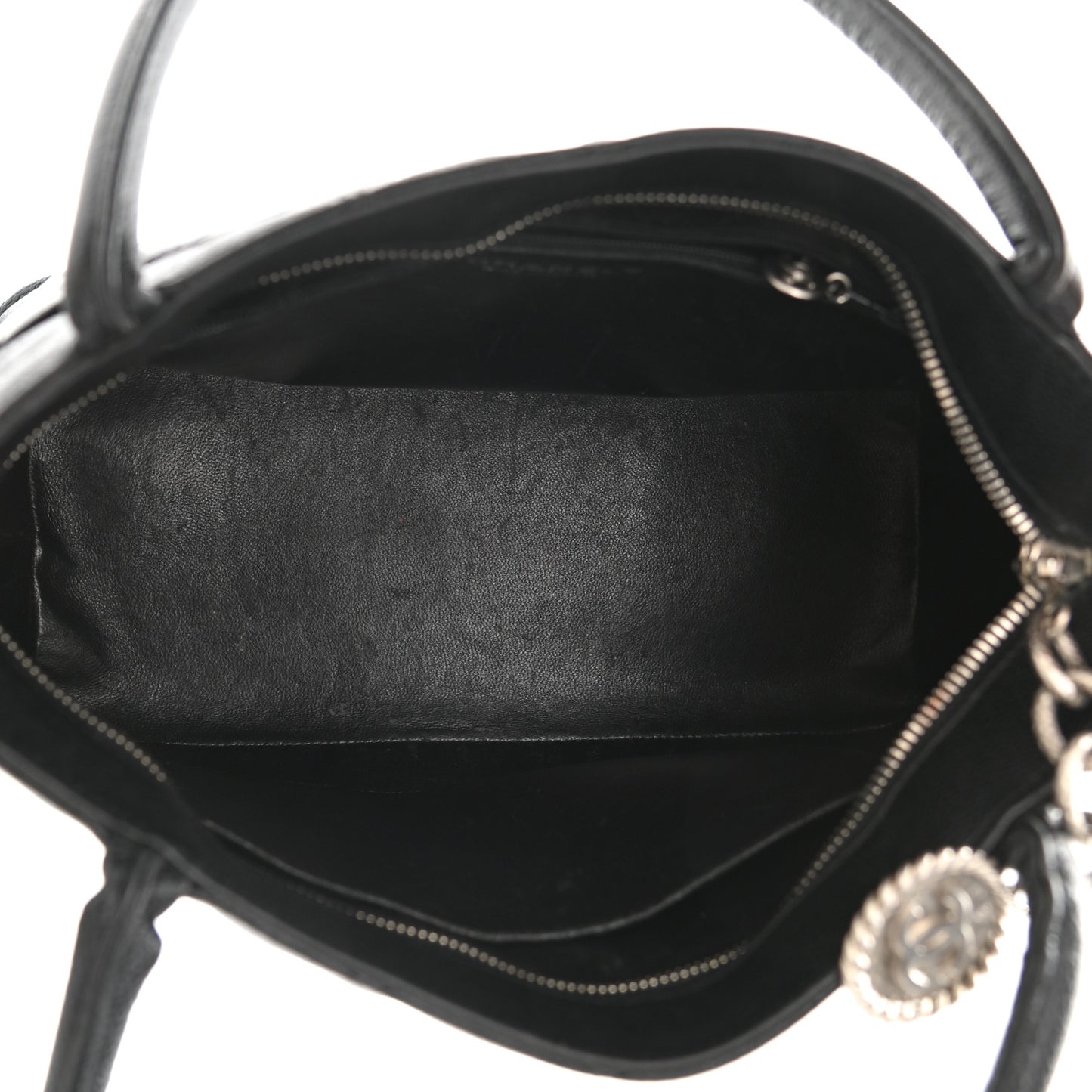Caviar Quilted Medallion Tote Black