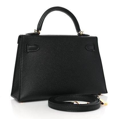 Hermes Epsom Mini Kelly Sellier 20 Black 3 of 11