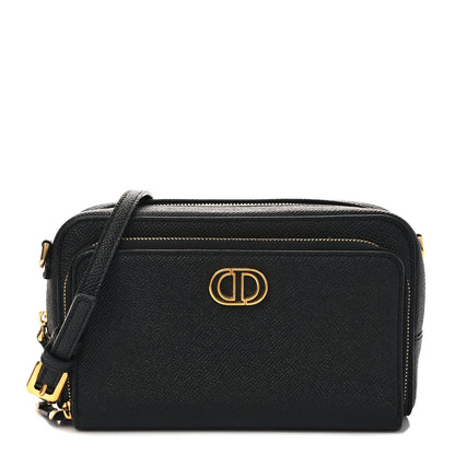 Christian Dior Grained Calfskin Caro Double Pouch Black 1 of 10