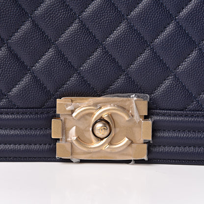 Chanel Caviar Quilted Medium Boy Flap Navy 11 of 11